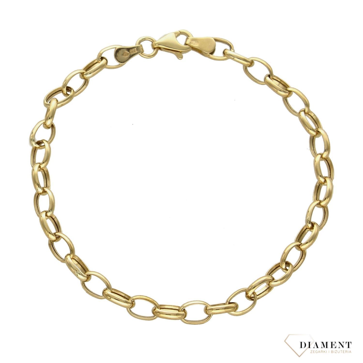 Złota bransoletka damska 333 'regularne ogniwka' BR 557 (1).jpg